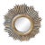 Mid 20th Century Small Scale Italian Wooden Sunburst Mirror - 11"d For Sale