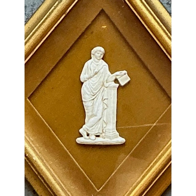 Vintage Gilt Framed Porcelain Reliefs - Set of Two For Sale In West Palm - Image 6 of 12