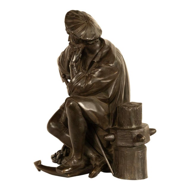 Late 19th Century Fine Antique French School Bronze Sculpture Statue of Christopher Columbus 1870 For Sale - Image 5 of 16