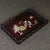Traditional Late 20th Century Scalloped Wooden Tray With Mother-of-Pearl Bird and Peony Inlay For Sale - Image 3 of 10