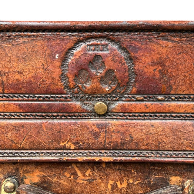 19th Century Leather Portmanteau for Dutch Oil Tycoon Sir Henri Deterding For Sale - Image 11 of 17