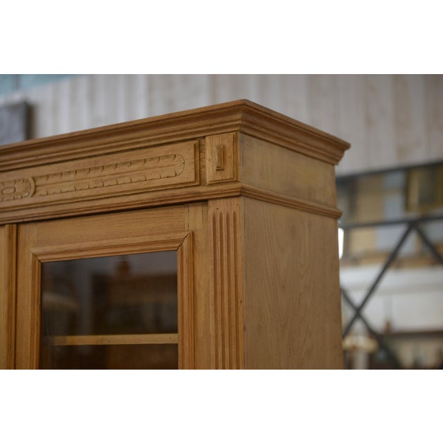 Wood Vintage Display Cabinet in Raw Oak, 1950s For Sale - Image 7 of 11