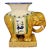 Glazed Figural Ceramic Chinese Royal Elephant Garden Stools - A Pair For Sale