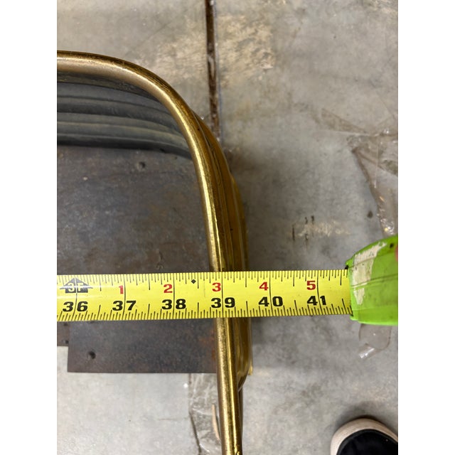 Antique Brass Regency Fireplace Fender For Sale - Image 10 of 11