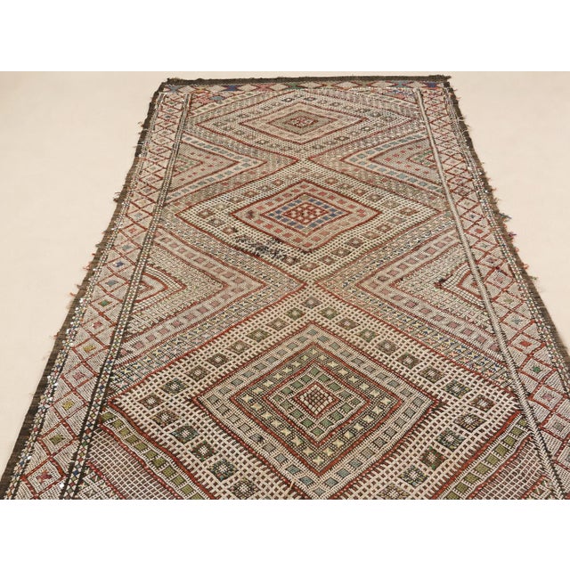 Vintage Moroccan Zemmour Hanbel Tribal Runner Rug, Circa 1960s For Sale - Image 17 of 17