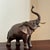 Mid 20th Century Large Mid-20th Century Brass Elephant Sculpture W/ Bronze Patinated Finish For Sale - Image 5 of 11