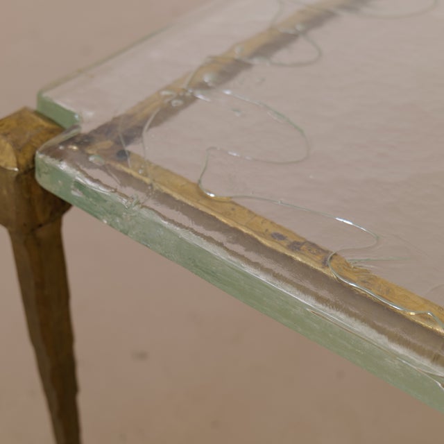 Glass Brutalist Coffee Tables in Wrought Bronze by Lothar Klute, 1980, Set of 2 For Sale - Image 7 of 13