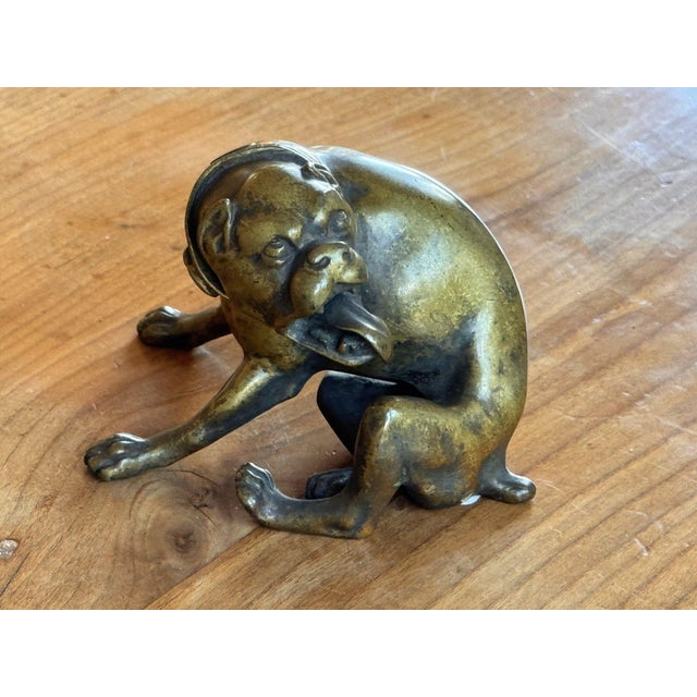 Figurative 19th Century Austrian Bronze Bulldog Seated With Tongue Out For Sale - Image 3 of 6
