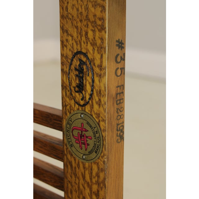 Stickley Mission Oak Arts & Crafts Long Bench For Sale - Image 12 of 12