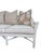 Wood McGuire Rattan Sofa in White and Tan Sunbrella Fabric For Sale - Image 7 of 9