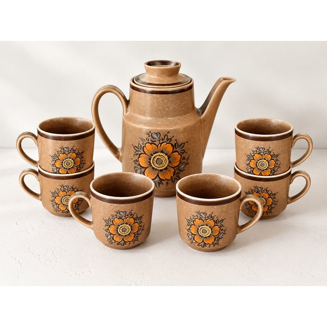 1960s Mid-Century Ceramic Coffee Service, 1960s, Set of 16 For Sale - Image 5 of 7