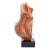 Abstract Sculpture in Rouge Marble Mounted on a Belgium Black Marble Base For Sale