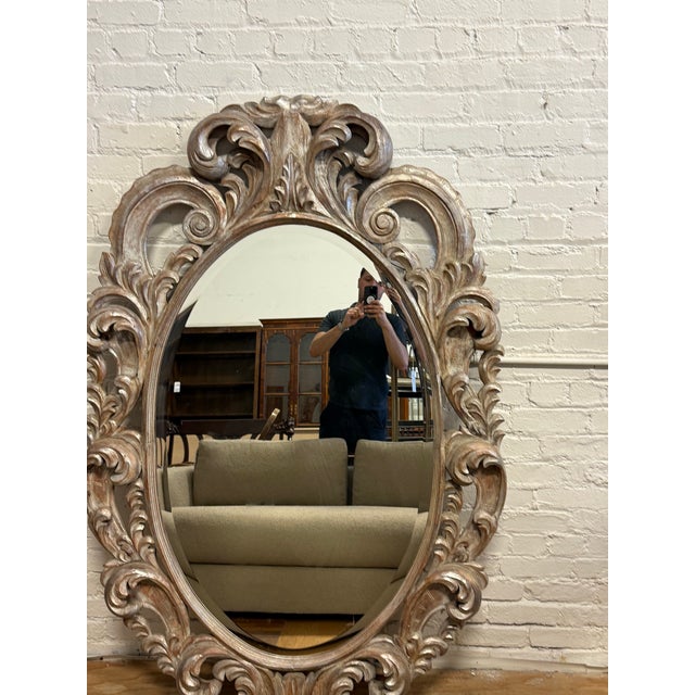Windsor Art & Mirror Company Oval Rococo Revival Mirror, 20th Century For Sale - Image 12 of 12