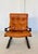 A striking vintage Scandinavian lounge chair designed by Oddvin Rykken and made in Norway during the 1960s, combining...