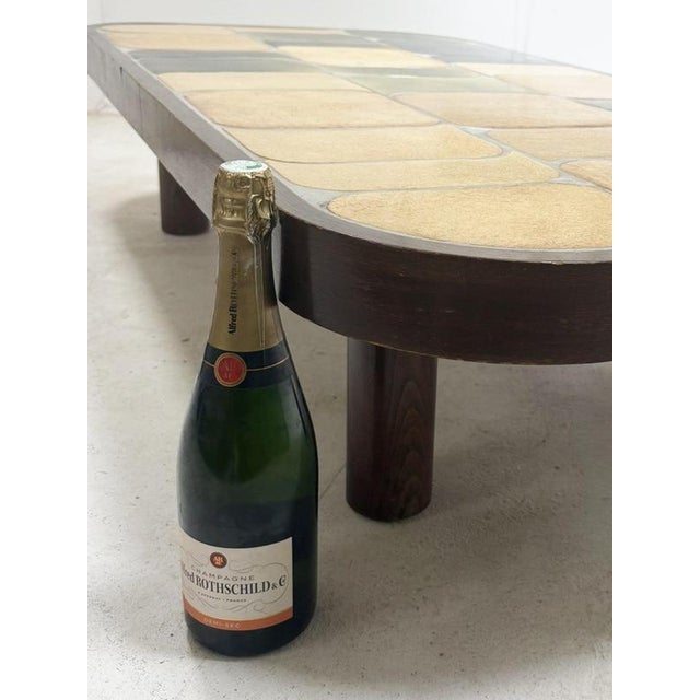 Large Shogun Coffee Table in Ceramic and Wood attributed to Roger Capron, France, 1960s For Sale - Image 14 of 15