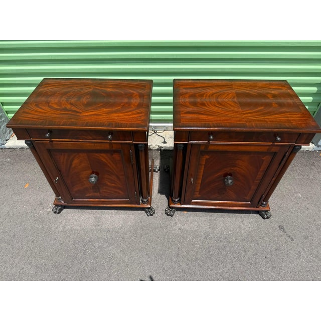 2000 - 2009 Pair of Hickory White Nightstands With Original Keys For Sale - Image 5 of 10