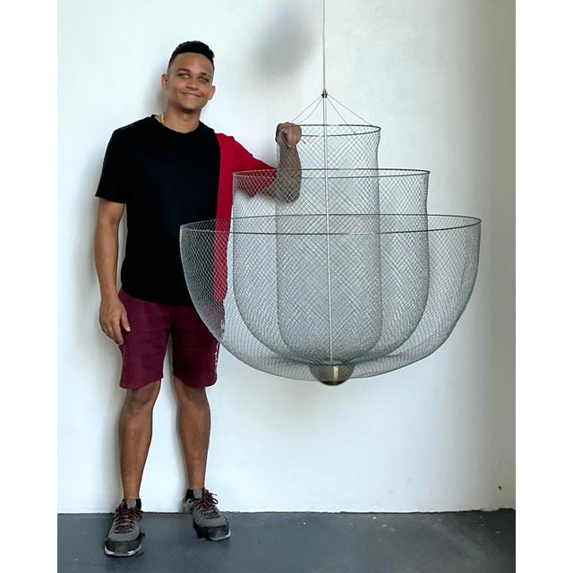 Moooi Vintage Moooi “Meshmatics” Steel Mesh Chandelier For Sale - Image 4 of 12