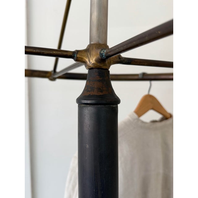 Farmhouse Vintage Cast Iron Circular Clothes Rack For Sale - Image 3 of 8