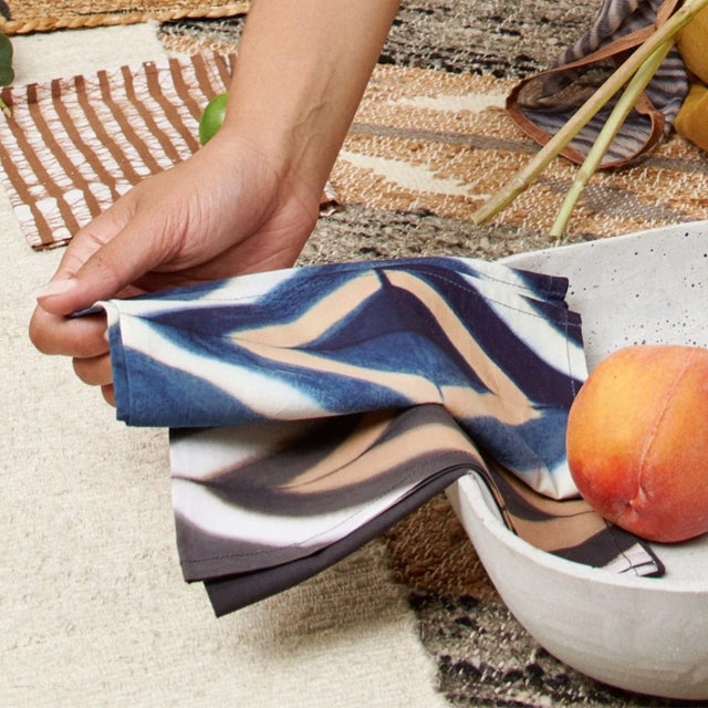 Tisa Black Cotton Table Napkins- Set of 2 For Sale - Image 4 of 5