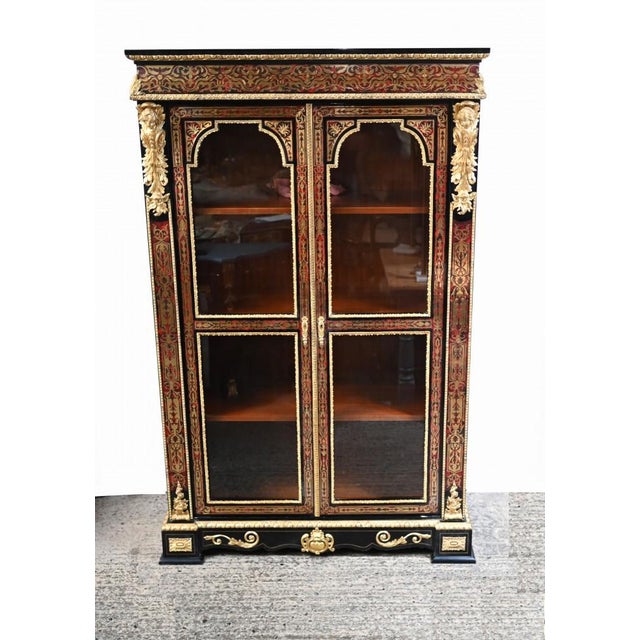 French Boulle Vitrine Display Cabinet For Sale - Image 15 of 15