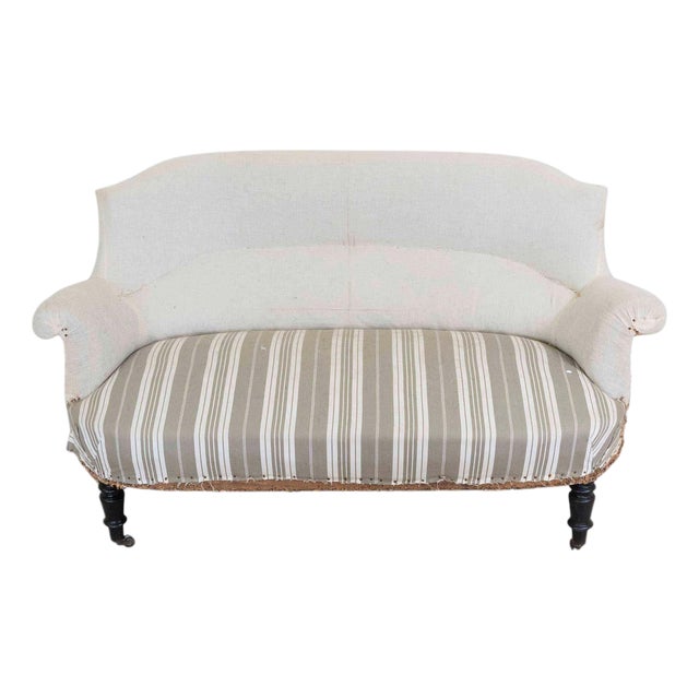 19th Century French arch top sofa, Ready to Upholster For Sale