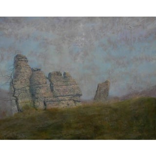 1980s "Ancient Rock Formations" Landscape Painting by Charles Brindley For Sale