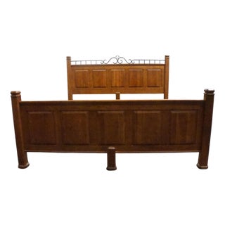 Keller Furniture Solid Cherry Early American Colonial Revival King Size Bed 2633 For Sale