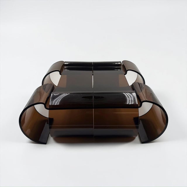 Vintage Modular Acrylic Glass Table, 1970s For Sale - Image 8 of 18