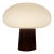 1960s Walnut and Frosted Glass Mushroom Table in the Style of Laurel Lamp Company For Sale