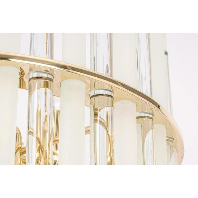 Gilt Brass & Crystal Glass Rods Chandelier by C.Palme, Germany, 1970s For Sale - Image 6 of 14
