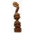 1940's Hand Carved Tall Solid Wood Symbolize of the Trinity of Birth, Life, and Death Three Level of Yogi Sculpture For Sale