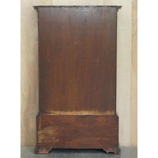 Victorian Burr Walnut Library Bookcase with Gothic Glazed Doors, 1880s For Sale - Image 12 of 18