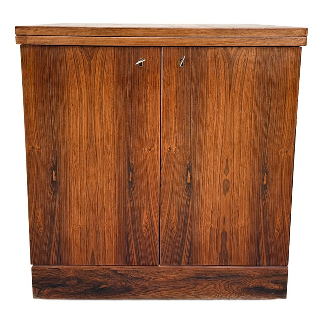 Vintage Wooden Cube Bar Cabinet by Torbjørn Afdal for Bruksbo, 1960s For Sale