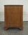 Vintage Oak Office Filling Cabinet with Two Drawers& Brown Leather Top For Sale - Image 14 of 15
