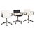Swivel Wheeled White Office Chairs attributed to Osvaldo Borsani for Tecno, 1980s, Set of 3 For Sale - Image 16 of 16