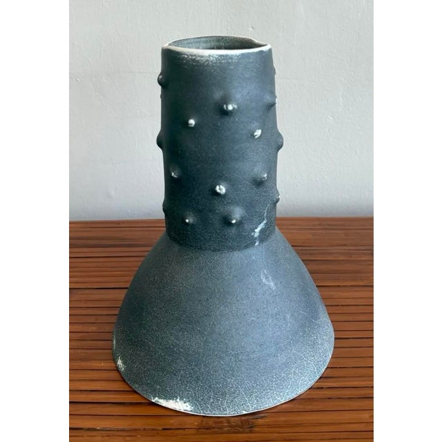 Late 20th Century Vintage Boho Brutalist Studio Pottery Vase For Sale - Image 5 of 5