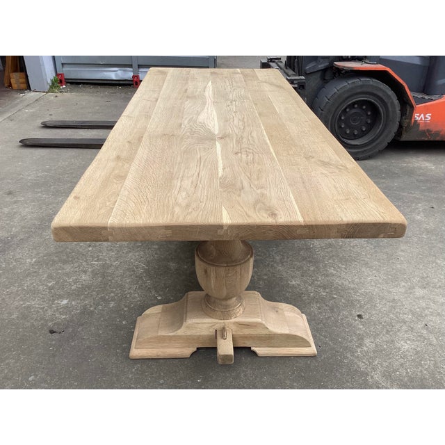 French Antique French Oak Weathered Farmhouse/Monastery Table For Sale - Image 3 of 11