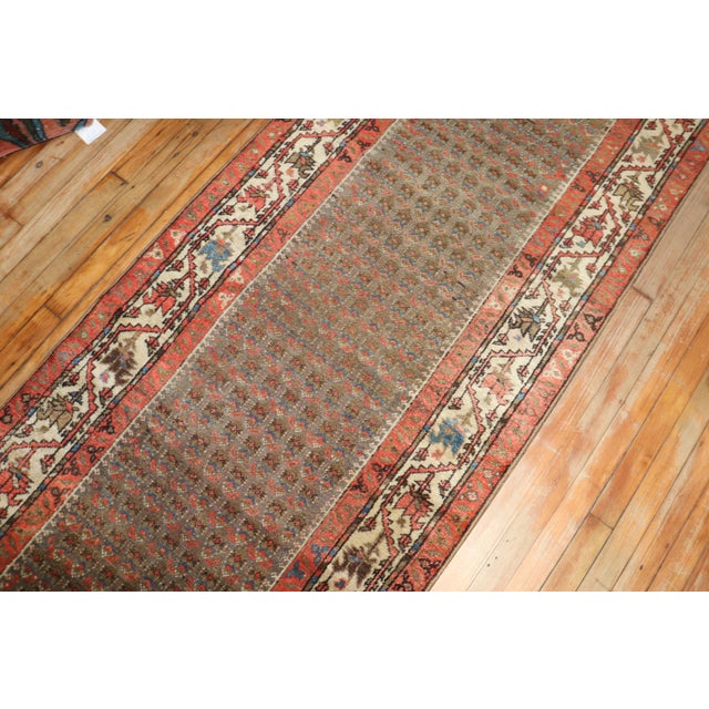 Antique Long Malayer Persian Runner - 3' x 17'10" For Sale - Image 12 of 12