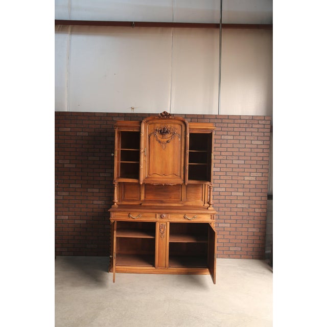 Wood Antique French Vaisselier Hutch For Sale - Image 7 of 8