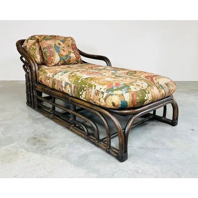 Bohemian Ficks Reed Style Sculptural Bamboo Chaise Lounge Chair Circa ...