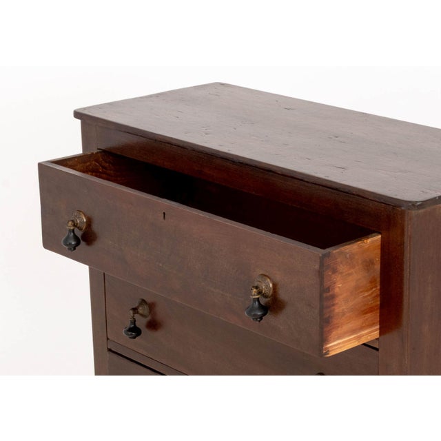 Wood Arts and Crafts Style Oak Chest of Drawers For Sale - Image 7 of 9