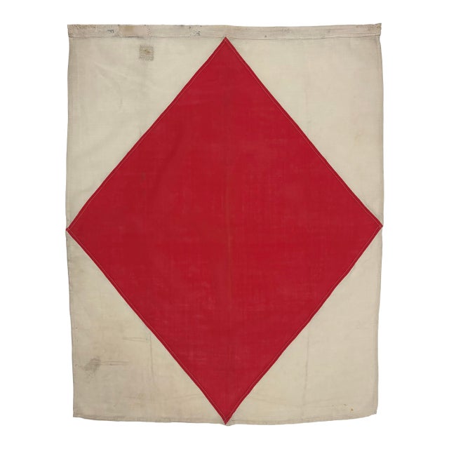Small Vintage Distressed Nautical Signal Flag For Sale