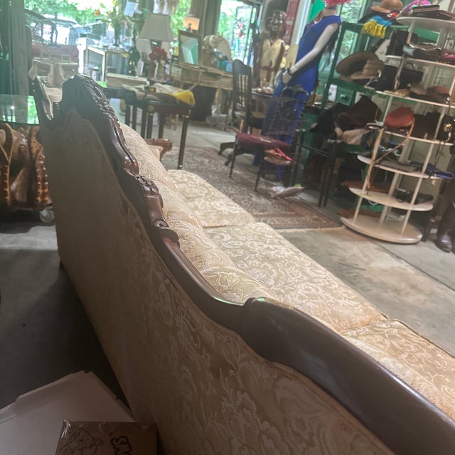 Vintage Extra Long Sofa, Amazing Bones/Needs Upholstery For Sale - Image 11 of 11