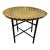 Chinoiserie Style Faux Bamboo Brass Tray Table For Sale