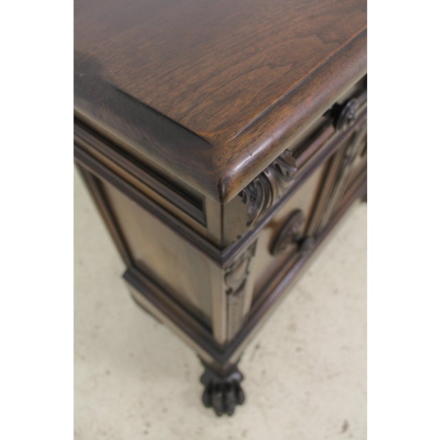 Vintage Continental Italian Style Walnut Server Cabinet For Sale - Image 11 of 13