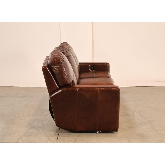 Soft Line Pair of 'Energia' Leather Power Reclining Sofas For Sale - Image 18 of 18