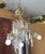 1940's Hollywood Regency Gilt & Verdigris Bronze, Crystal & Tole Floral Pendant/ Chandelier For Sale - Image 11 of 18