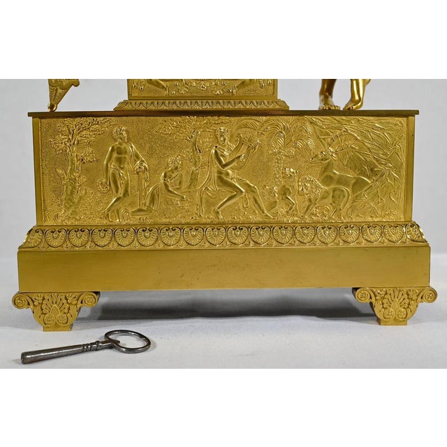 Empire Golden Bronze Clock from Leroy Palais Royal, Early 19th Century For Sale - Image 13 of 18