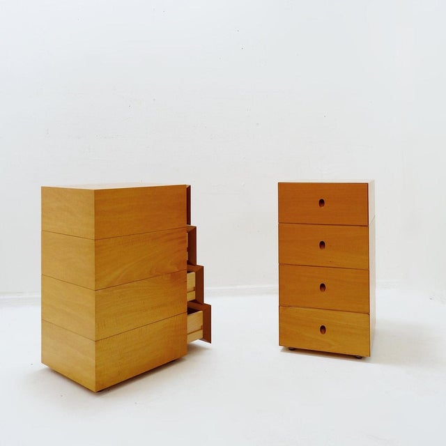 Wood Small Sculptural Swivel Chests of Drawers, Spain, 1990s, Set of 2 For Sale - Image 7 of 16