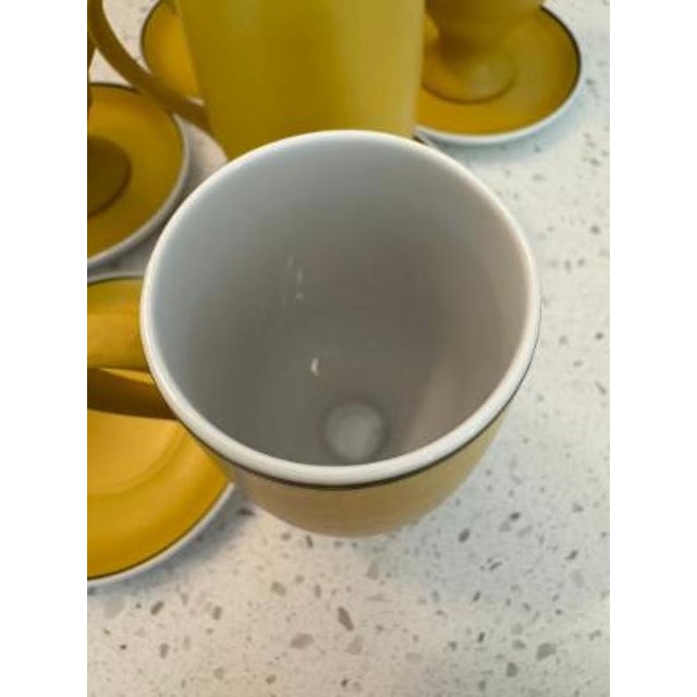 1960s LaGardo Tackett for Schmid Kelco Porcelain Espresso Cups & Saucers - 12 pcs For Sale - Image 9 of 12